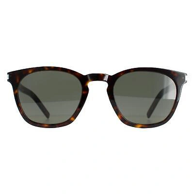 Pre-owned Saint Laurent Sunglasses Sl 28 Slim 003 Dark Havana Grey