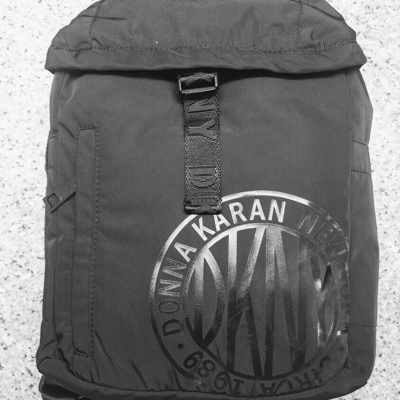 Pre-owned Dkny Urban Sport Backpack, Black Flap, One Size Black Or Burgundy Do680us8