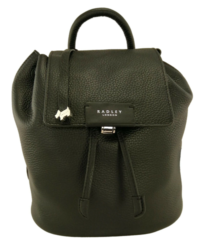 Pre-owned Radley Backpack Black Small To Medium Leather Ada Street Bag