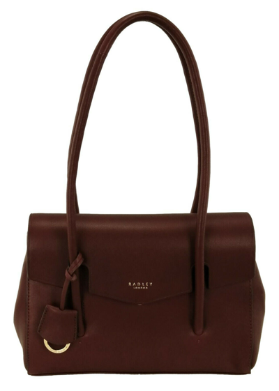 Pre-owned Radley Shoulder Bag Dark Red Medium Leather Handbag Apsley Road Rrp £219
