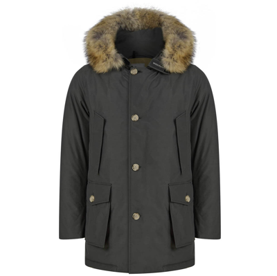 Pre-owned Woolrich Arctic Detachable Fur Down Filling Warm Winter Parka Coat Grey Shadow