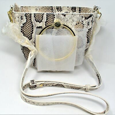 Pre-owned Ted Baker Nitza Snake Effect Circular Ring Cross Body Bag