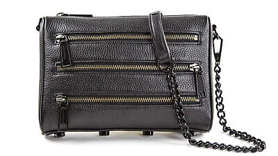Pre-owned Rebecca Minkoff Mini 5 Zip Cross-body Bag, Black