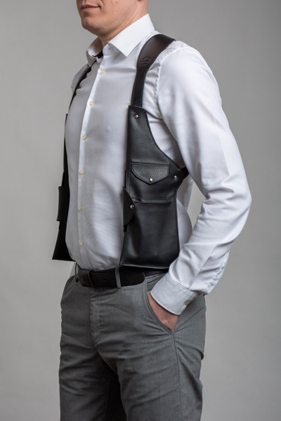 Pre-owned Borec Leather Shoulder Holster Bag Holster Bag Utility Waistcoat Holster Waistcoat Tactical Pack