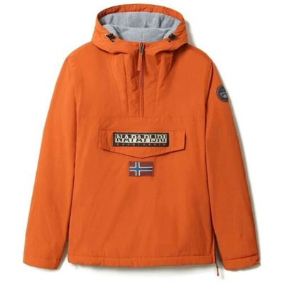 Pre-owned Napapijri Mens Rainforest Winter 2 Jacket Fleeced Orange Sizes- M,l, X Large