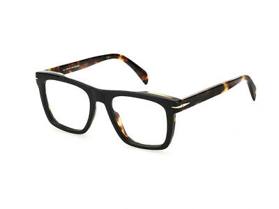 Pre-owned David Beckham Eyeglasses Db 7020 Wr7 Black Square 51 Mm
