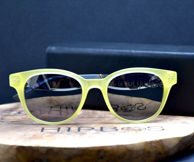 Pre-owned Zadig & Voltaire Szv007-9ehx Women Sunglasses Yellow Black Frame Grey Lenses