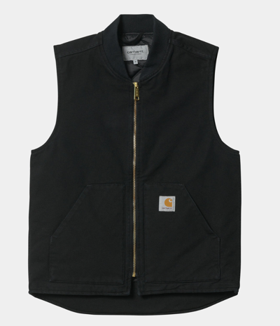 Pre-owned Carhartt - Men- Classic- Waistcoat- Jacket- Black