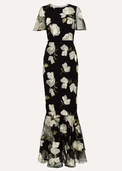 Pre-owned Phase Eight Christine Floral Embroidered Mermaid Dress Wedding Races Uk 10