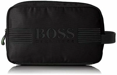 Pre-owned Hugo Boss Boss Athleisure Pixelwashbag, Mens Bag Organiser, Black Black 001, 9x15.5x25