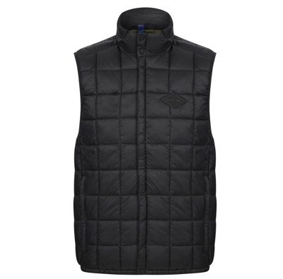 Pre-owned Replay Mens Gilet Recycled Nylon Hand Pockets Quilted Finish In Black M - Xxl