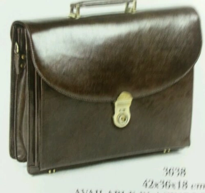 Pre-owned Babila Range Leather Babila Italian Range Briefcase Shoulder Bag
