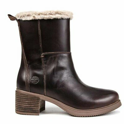 Pre-owned Timberland Womens Dalston Vibe Warm Lined Ankle Boots Brown
