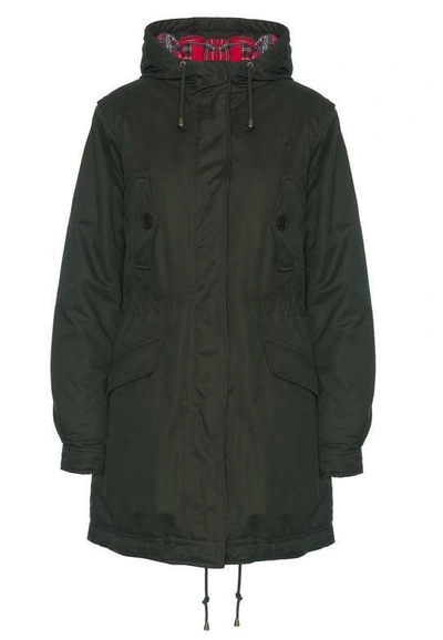Pre-owned Merc London Ladies  Classic Fishtail Parka Coat Jacket Tobella - Khaki Green