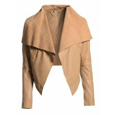 Pre-owned Of The Realm Branded Women Leather Jacket Bicci Waterfall Ladies Top Sizes 6,8,10,12,14 Sale