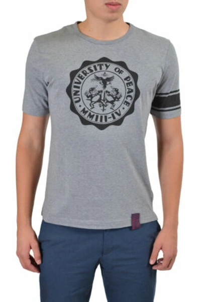Pre-owned Vivienne Westwood Men's Grey Graphic Crewneck Short Sleeve T-shirt Us L Xl 2xl