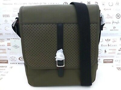 Pre-owned Fossil City Bag Mens Evan Small Satchel Shoulder Oliver Leather Bags R£189