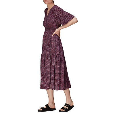 Pre-owned Whistles Bella Geo Spot Print Womens Skirt/dress Dress - Multi All Sizes