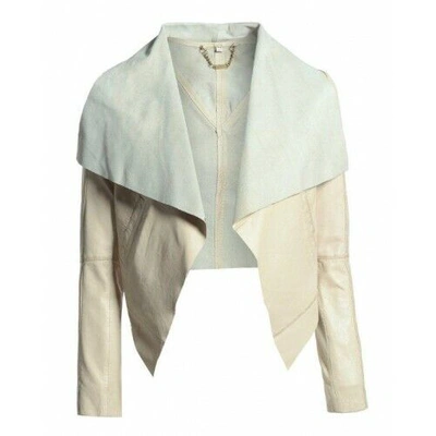 Pre-owned Of The Realm Cream Puff Branded Waterfall Ladies Leather Jacket Sizes 6,8,10,16 Uk Xmas Sale