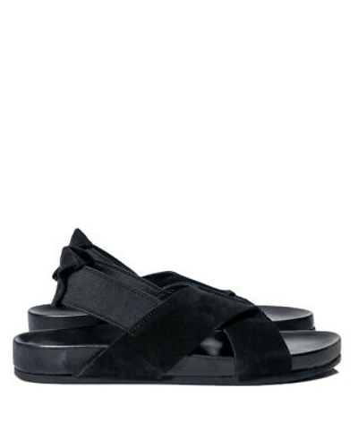 Pre-owned Antony Morato Shoes Men's  Sandals Black Skin Gf594