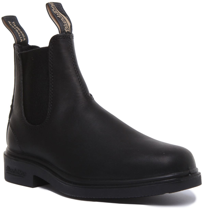 Pre-owned Blundstone 063 Unisex Slip On Leather Chelsea Boots In Black Uk Size 4 - 6