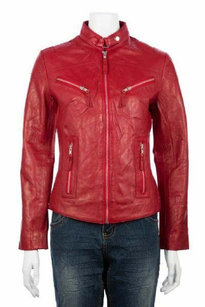 Pre-owned Woodlands Ladies Leather Jacket Soft Nappa Leather