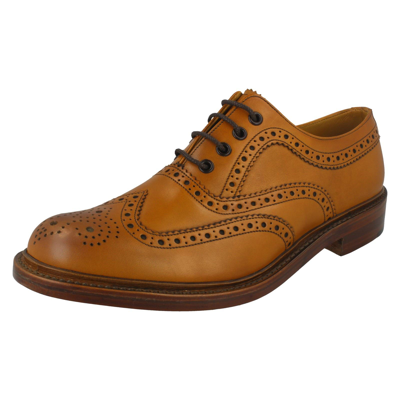 Pre-owned Loake Mens  Burnished Leather Brogues Ashby