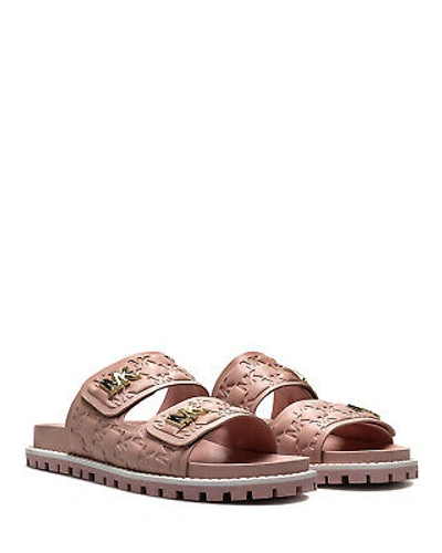 Pre-owned Michael Kors Women's Shoes Slippers  Star K40s2srfa1l Smokey Rose Pink