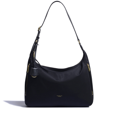 Pre-owned Radley Shoulder Bag Black Medium Polyester Top Zip Finsbury Park Handbag