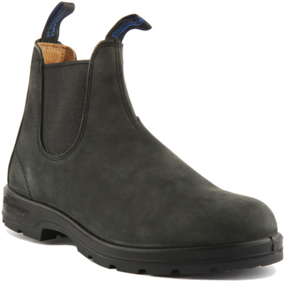 Pre-owned Blundstone 1478 Unisex Leather Chelsea Boots In Rustic Black Uk Size 6 - 12