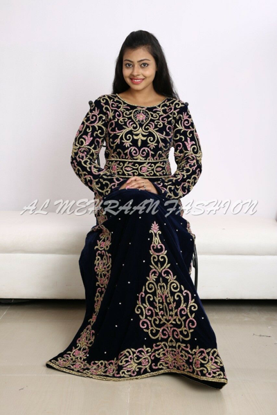 Pre-owned Fashion Get This Bridal Modern Arabic Wedding Gown Fancy Moroccan Kaftan Dress 7001