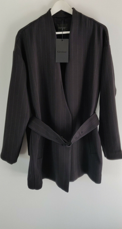Pre-owned Gestuz Women Aster Long Sleeve Jacket - Size Uk 10 (manufacturer Size: 38)