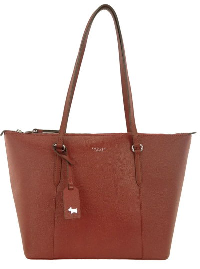 Pre-owned Radley Tote Shoulder Bag Red Medium Top Zip Handbag Angel Street