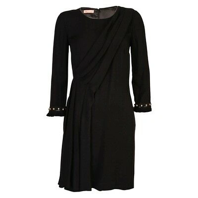 Pre-owned Matthew Williamson Mw By  Long Sleeve Sash Dress With Studded Sleeves