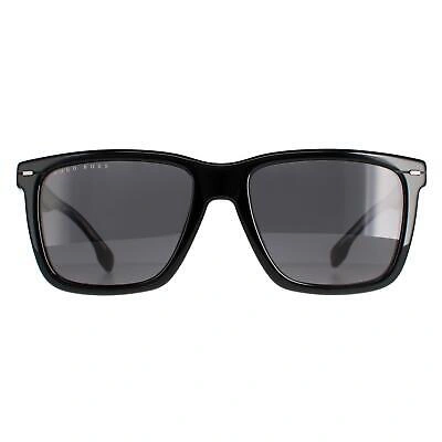 Pre-owned Hugo Boss Sunglasses Boss 1317/s 284 Ir Black Ruthenium Grey Blue