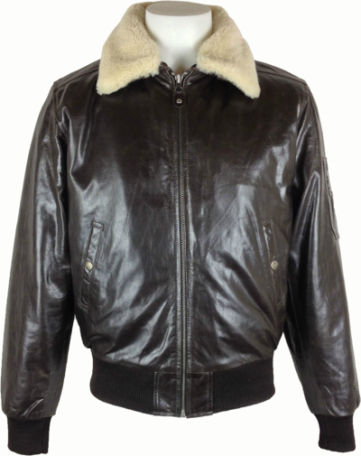 Pre-owned Unicorn London Mens Aviator Pilot Leather Jacket (real Fur Collar) 'all Sizes' P2