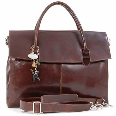 Pre-owned Catwalk Large  Women's Organiser- Leather Briefcase/shoulder/cross Body Bag