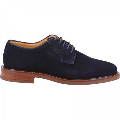 Pre-owned Gant St Akron Mens Breathable Regular Fit Comfortable Suede Lace-up Shoes Marine