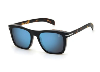 Pre-owned David Beckham Sunglasses Db 7000/s I62/mt Blue Havana Man