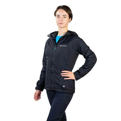 Pre-owned Montané Montane Womens Fem Prismatic Jacket Top Black Sports Outdoors Full Zip Hooded