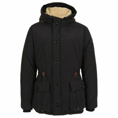 Pre-owned Scotch & Soda Long Outdoor Hooded Coat, Navy