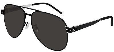 Pre-owned Saint Laurent Sl M53 Black/grey 60/13/145 Unisex Sunglasses
