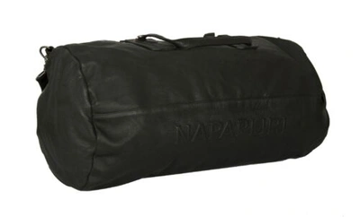 Pre-owned Napapijri Leather's Gym Or Travel Bag  Item 4bnn6a04 Kamov Round Duffle Cm. 60x30