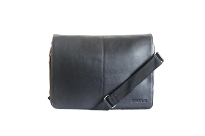 Pre-owned Morgan.m Mens Leather Messenger Laptop Bag Briefcase -  The Caryanda