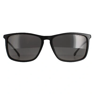 Pre-owned Hugo Boss Sunglasses Boss 1182/s/it 003 M9 Matte Black Grey Polarized