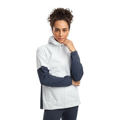 Pre-owned Saucony Womens Drizzle 2.0 Jacket Top White Sports Running Full Zip Hooded