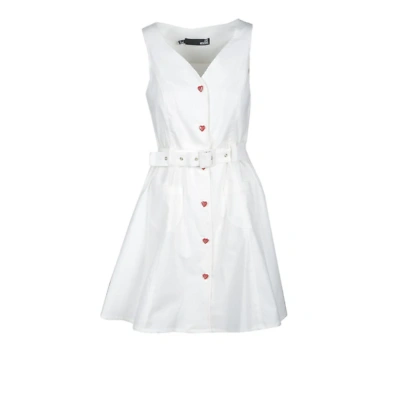 Pre-owned Moschino Love  Women's Dress White 341483