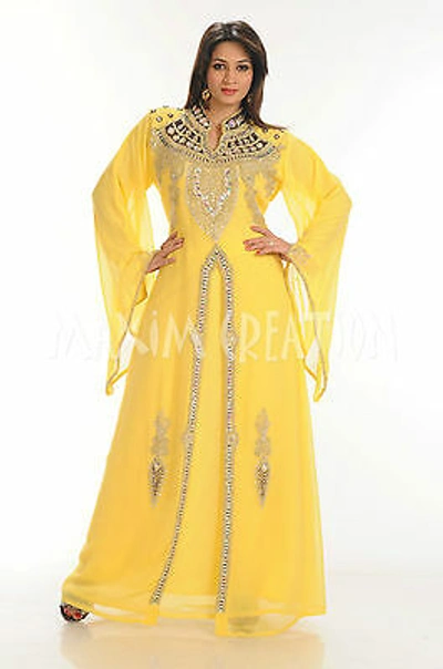 Pre-owned Maxim Creation Royal Moroccan Caftan Kaftn Abaya Jalabiya Ladies Maxi Dress Wedding Gown 3391