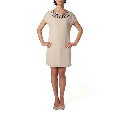 Pre-owned Matthew Williamson Mw By  Ethnic Border Embellishment Dress