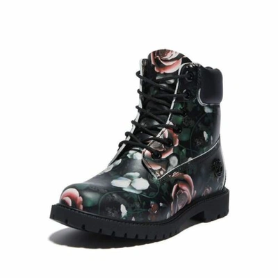 Pre-owned Timberland Ladies Classic Hiker 6 Inch Prem Floral Black